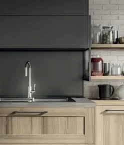 Cucina lineare moderna grigia Arredo3 Cleo 1