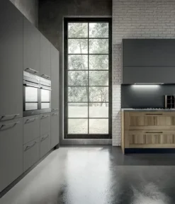 Cucina lineare moderna grigia Arredo3 Cleo 1