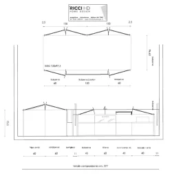 Cucina lineare moderna grigia Record cucine One a soli 15800 Euro