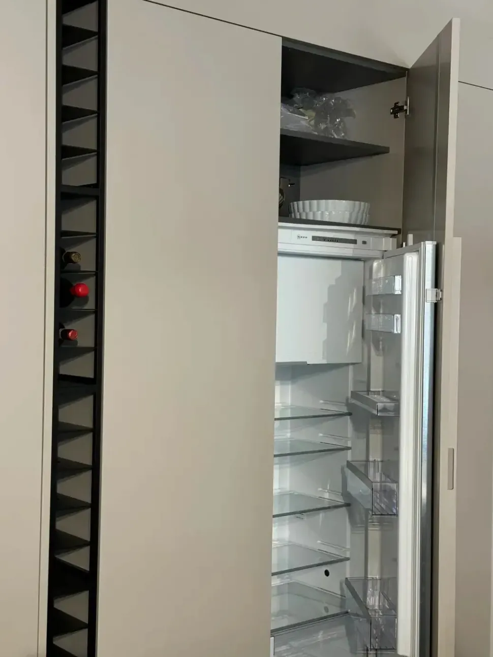 Cucina lineare moderna grigia Record cucine One a soli 15800 Euro