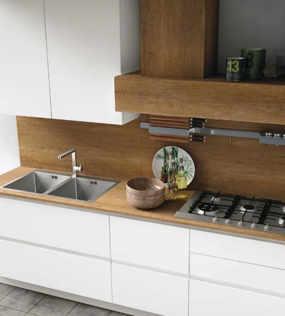 Cucina lineare moderna Infinity Stosa a prezzo ribassato