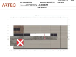 Cucina lineare moderna Lungomare Colombini casa a prezzo scontato