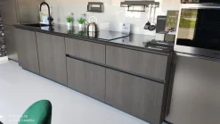 Cucina lineare moderna rovere moro Stosa Metropolis