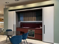 Cucina lineare moderna rossa Scavolini Boxlife