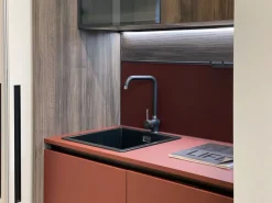 Cucina lineare moderna rossa Scavolini Boxlife