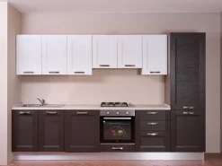 Cucina lineare moderna rovere moro Creo Mya  smart a soli 3480 Euro