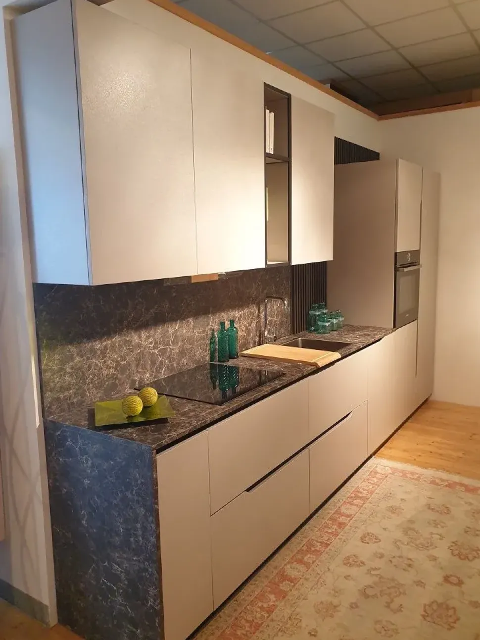 Cucina lineare moderna tortora Dibiesse Spring lesmo