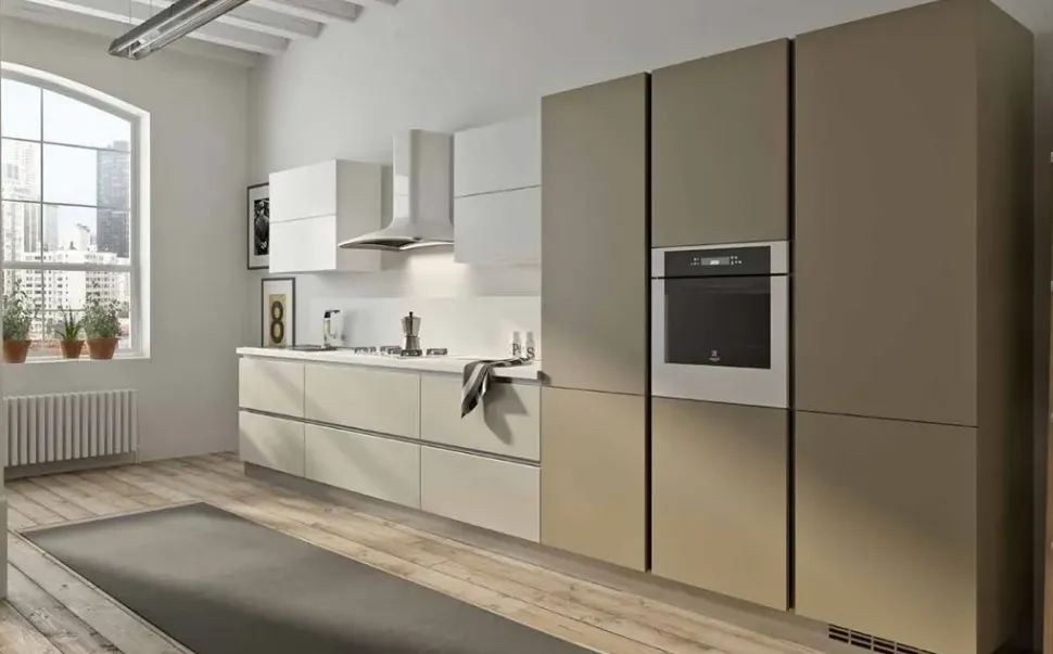 CUCINA lineare Seta Essebi laccata SCONTATA