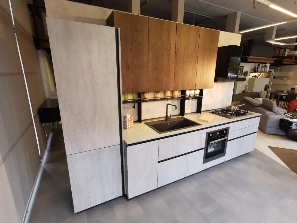 Cucina Loft xl moderna bianca Arrex lineare scontata 42%