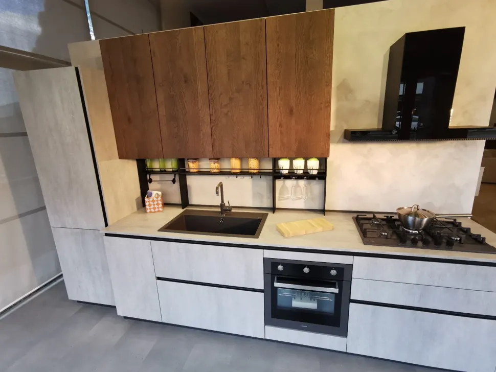 Cucina Loft xl moderna bianca Arrex lineare scontata 42%