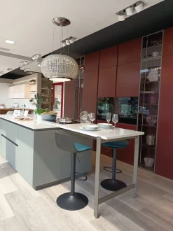 Cucina Lounge - riflex moderna rossa Veneta cucine con isola scontata 51%