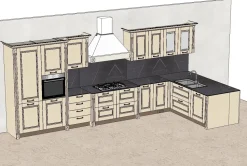 Cucina magnolia classica ad angolo Verona 3 Arredo3 in offerta