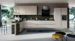 Cucina magnolia moderna con penisola Arredo3 Round 3 a soli 9000 Euro