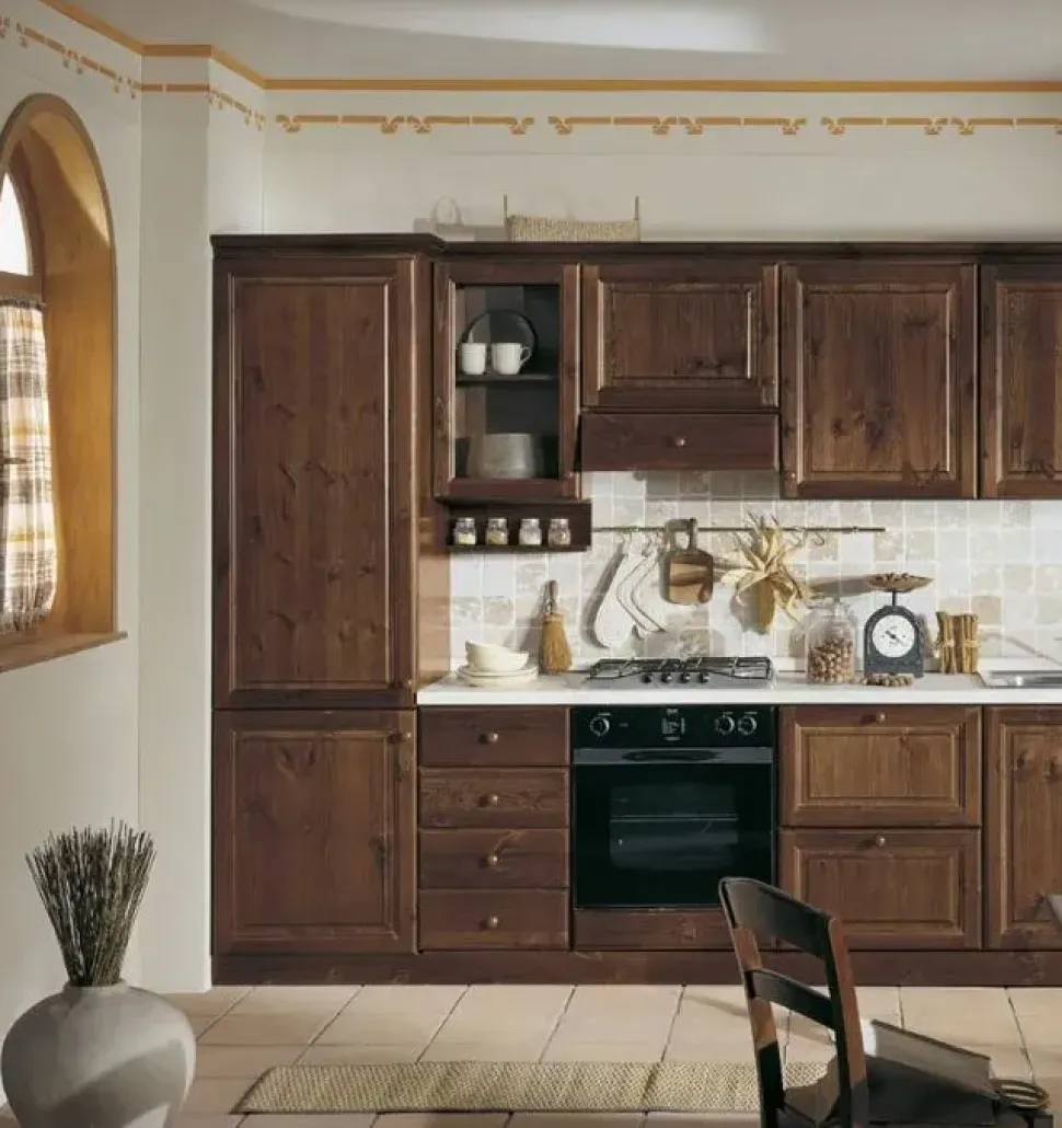 Cucina Md work Cucina in pino massello completa di elettrodomestici OFFERTA OUTLET sconto 46%