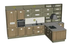 Cucina Milano 01 con penisola Veneta cucine con un ribasso imperdibile