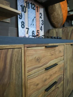 Cucina modello Cucina totla  wood in vero legno  Nuovi mondi collection PREZZO SCONTATO 58%