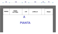Cucina modello Sp22 Astra PREZZO SCONTATO 57%