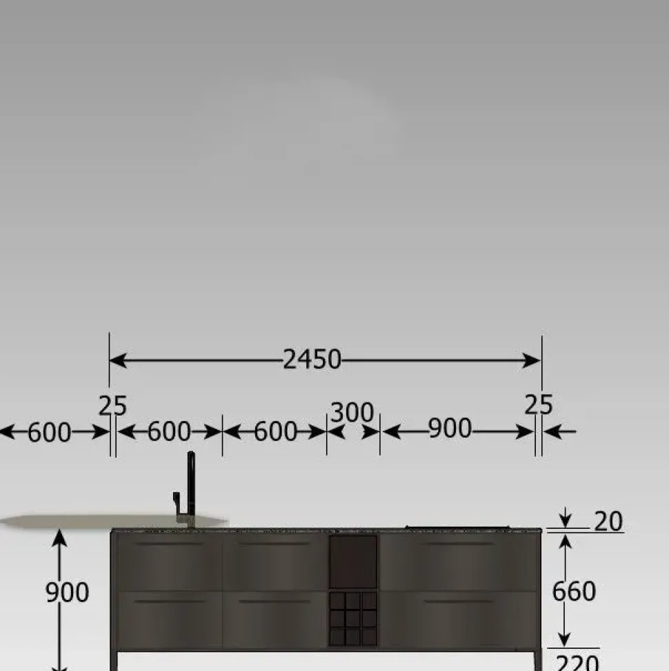 Cucina Modello unit design altri colori Cesar con isola scontata 61%