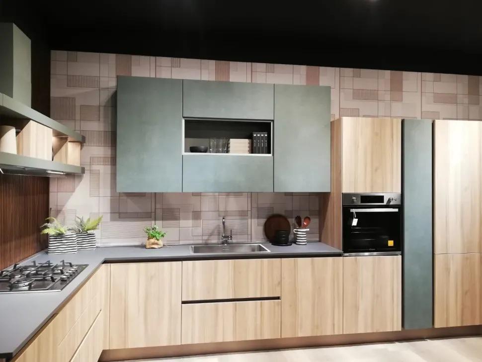 Cucina moderna ad angolo Unica Lube cucine a prezzo scontato