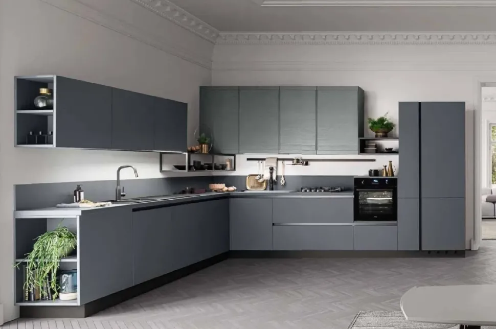 Cucina moderna ad angolo Ar-tre Laccata opaco a prezzo ribassato