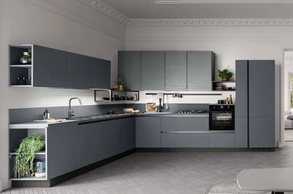 Cucina moderna ad angolo Ar-tre Laccata opaco a prezzo ribassato