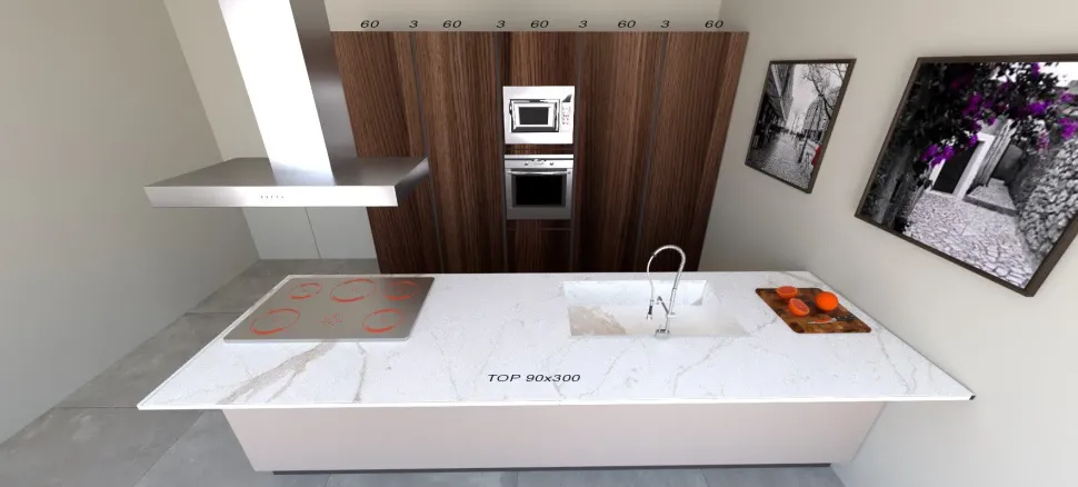 Cucina moderna ad isola Astra Sp22 a prezzo ribassato