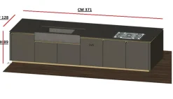 Cucina moderna ad isola Bluna Binova a prezzo scontato