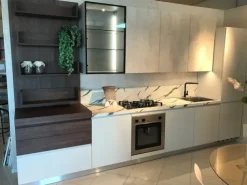 Cucina moderna bianca Ar-tre lineare Flo evo scontata