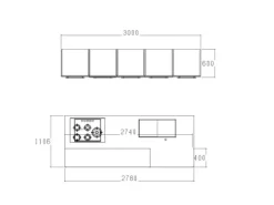 Cucina moderna con isola Giglio expo Pensarecasa a prezzo scontato