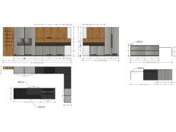 Cucina moderna con isola Alux 01 outlet Diotti.com a prezzo scontato