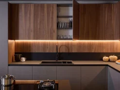 Cucina moderna con isola Alux 01 outlet Diotti.com a prezzo scontato