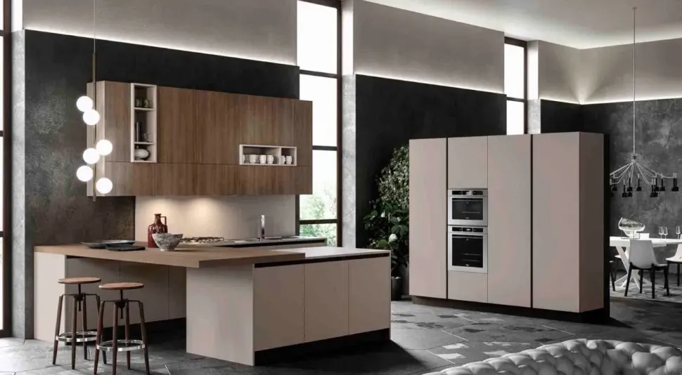 Cucina moderna con isola Round 5 Arredo3 a prezzo ribassato