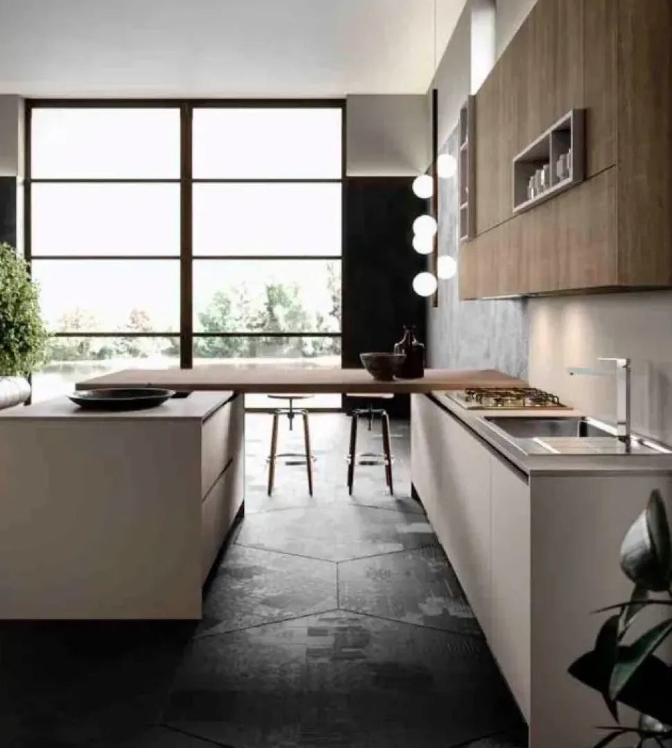 Cucina moderna con isola Round 5 Arredo3 a prezzo ribassato