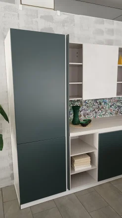 Cucina moderna con penisola Soft lack Nolte a prezzo ribassato