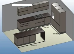 Cucina moderna con penisola Nuovi mondi cucine minimal gola integrata a prezzo ribassato