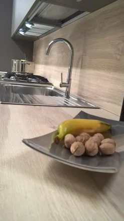 Cucina moderna grigio Ar-tre lineare Cemento scontata