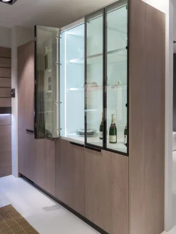 Cucina moderna grigio Scavolini con penisola Mia scontata