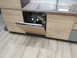 Cucina moderna lineare Cucina new kelly 330 grigio e salvia Artigianale a prezzo scontato