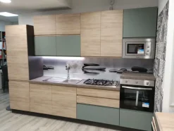Cucina moderna lineare Cucina new kelly 330 grigio e salvia Artigianale a prezzo scontato