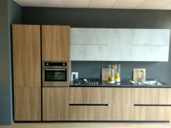 Cucina moderna lineare Cubodesign Cucina noce dozuki a prezzo ribassato
