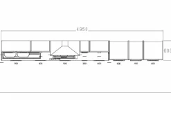 Cucina moderna lineare Imab group Modello capri bianca e rovere a prezzo ribassato