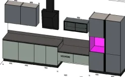 Cucina moderna lineare Stosa Art a prezzo scontato