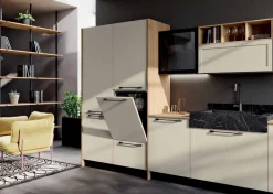 Cucina moderna rovere chiaro Imab lineare Capri-ischia scontata