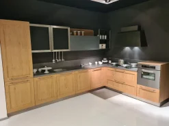 Cucina moderna rovere chiaro Arredo3 ad angolo Asia telaio