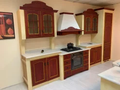 Cucina Morgana classica rossa ad isola Arrex