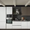 Cucina Net cucine design lineare bianca in polimerico opaco Delizia