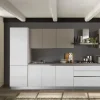 Cucina Net cucine design lineare grigia in laminato materico Delizia365 poker