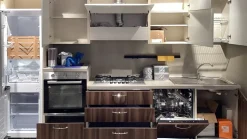 Cucina Net cucine moderna lineare noce in melaminico Smart