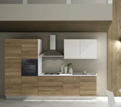 Cucina Nicole 330 moderna noce Artigianale lineare scontata 40%