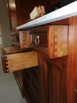Cucina noce classica ad angolo La cascina Frame